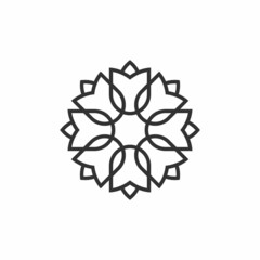 Leaf ornament logo icon abstract design vector