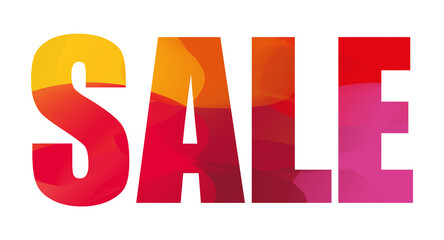 Sale. Vector illustration with sunset warm colors.