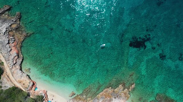 Beauty of Adriatic sea and Hvar - Zavala village on the island of Hvar in the summer