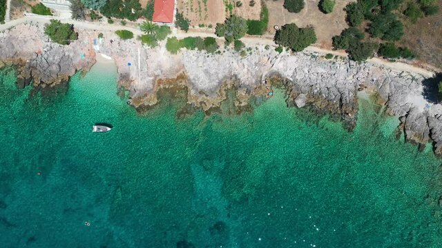 Beauty of Adriatic sea and Hvar - Zavala village on the island of Hvar in the summer