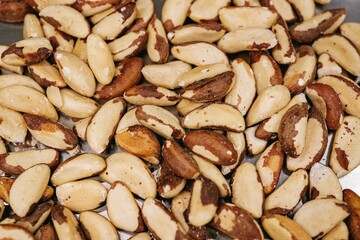 macro view of brasilian nuts