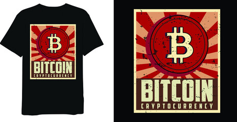 Funny Bitcoin T-shirt Design Template
