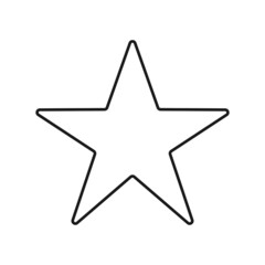 Star thin icon on white background