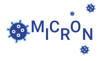 Fototapeta premium Omicron variant of the coronavirus, a new strain of COVID
