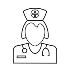 Nurse thin icon vector illustration