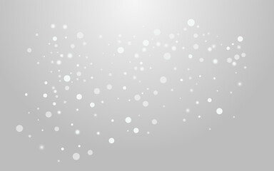 White Snowflake Vector Grey Background. Overlay