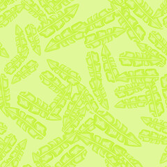 Modern Banana leaf seamless pattern with hand drawn tropical print. Summer art nature background. Vector illustration for seasonal textile.