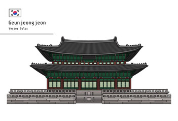 The Gyeongbokgung Palace, a legal palace in Joseon. It is also the epitome of an image that comes to mind when thinking of palaces in Korea.