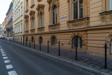 Krakow, Poland December 15, 2021; Architecture of the city of Krakow, Lesser Poland.