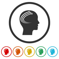 Head Tech logo isolated on white background, color set