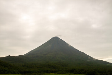 Heavy mist over Arenal Volcano, Costa Rica