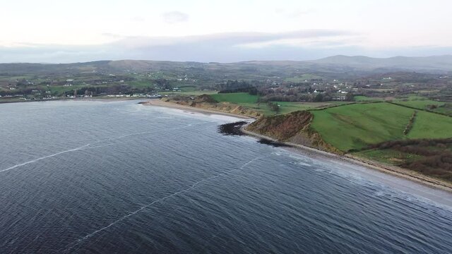 Aerial view of the village Inver in County Donegal - Ireland.