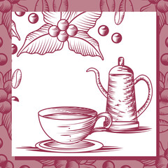 coffee pot and cup