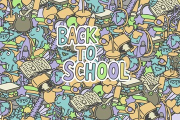 Back to school toys illustration