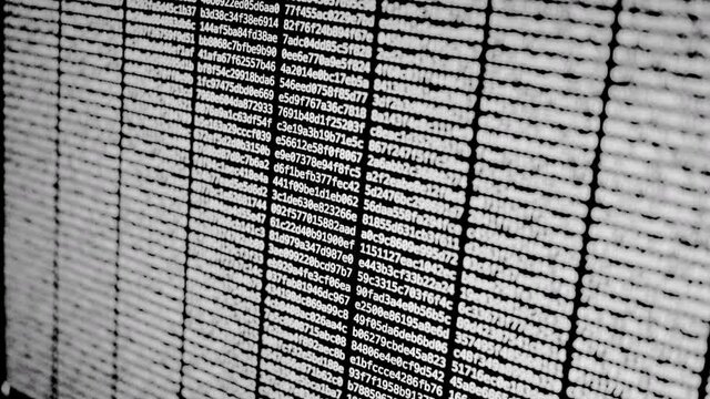 Rows of Hashes on Blue Background