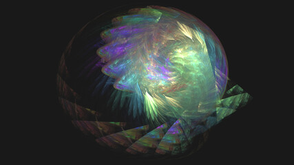 3D Fractal render, colorful, background