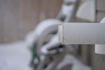 furnance Exhaust pipe blowing out steam in winter