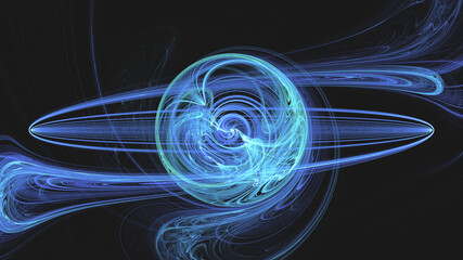 3D Fractal render, colorful, background