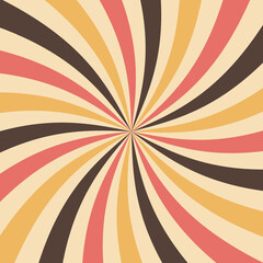 Abstract Starburst, or Sunburst Backdrop in Beige, Black, Red, and Yellow Colors. Abstract Twisted Colorful Sunlight Design Wallpaper for Template Banner Social Media Advertising
