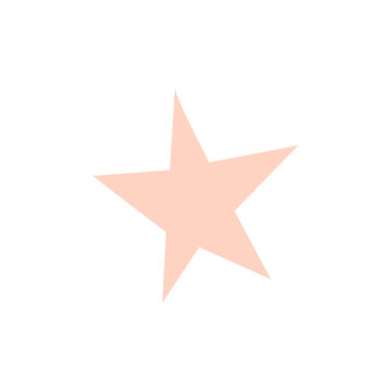 Сute simple vector pink star