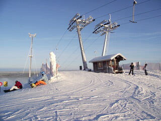 ski slope in winter