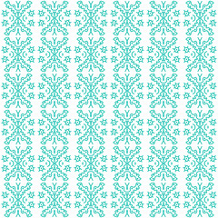 Turqoise on white line pattern - repeatable and seamless - background.