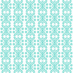 Turqoise on white line pattern - repeatable and seamless - background.