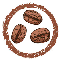 vector symbol or icon of coffee beans