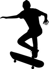 Fototapeta na wymiar Skateboarder Silhouettes Skateboarder SVG EPS PNG