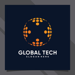 Creative global logo design technology for business company or personal with unique concept