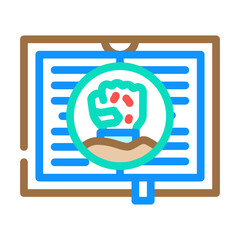 horror literature color icon vector. horror literature sign. isolated symbol illustration