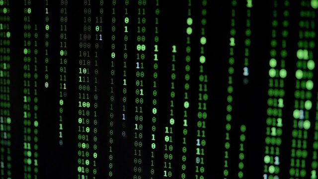 Random Binary Digital Fall Background