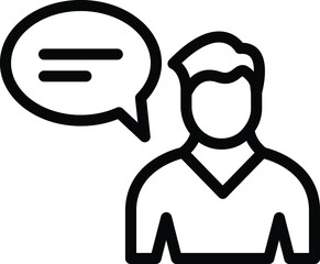 Obraz premium Conversation Vector Icon Desing Illustration