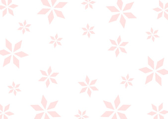背景　雪の結晶　ランダム　ピンク