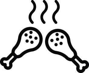 Fototapeta premium Roast Vector Icon Desing Illustration