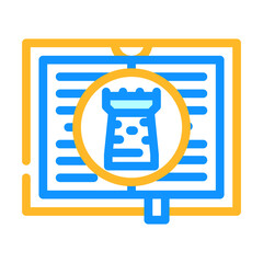 historical literature color icon vector. historical literature sign. isolated symbol illustration