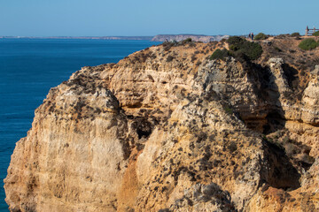 Fototapeta na wymiar Detail from the coastal shoreline cliffs