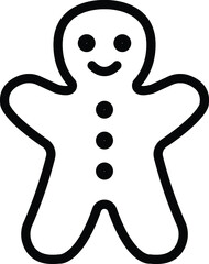 Gingerbread Vector Icon Desing Illustration