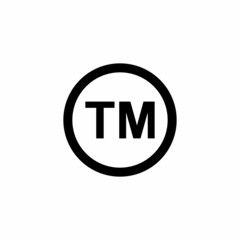 Trade mark simple flat symbol icon vector illustration