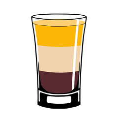 Isolated multicolor cocktail drink bar illustration vector