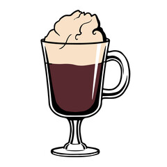 Isolated coffee cocktail drink bar illustration vector