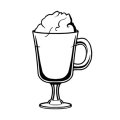 Isolated coffee cocktail draw drink bar illustration vector