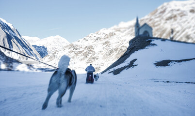winter landscape in the italian alps