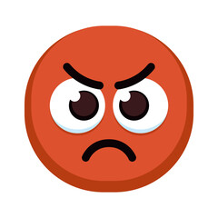 Isolated angry colored emoji icon Vector illustration