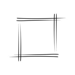 Hand drawn frames. Handdrawn square frame.