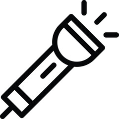 Torch Line Icon