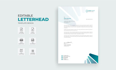 Editable Letterhead Template Design. Letterhead Design Template.