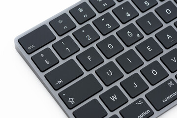 Close-up shot of black computer keyboard