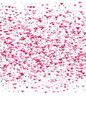 Rose Simple Confetti Wallpaper. Red Romantic Backdrop. Circle Drop Frame. Pink Heart Date. Burst Illustration.