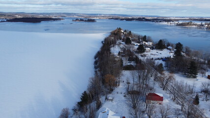 Winter Landscape From Drone